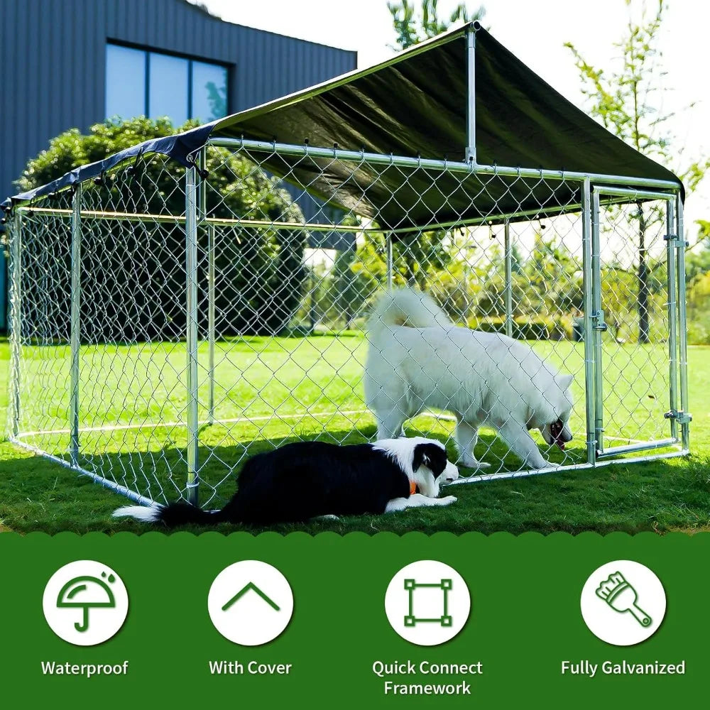 Outdoor Heavy Duty Metal Dog Kennel Enclosure