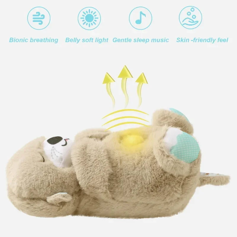 Breathing Otter With Light Plush Toy