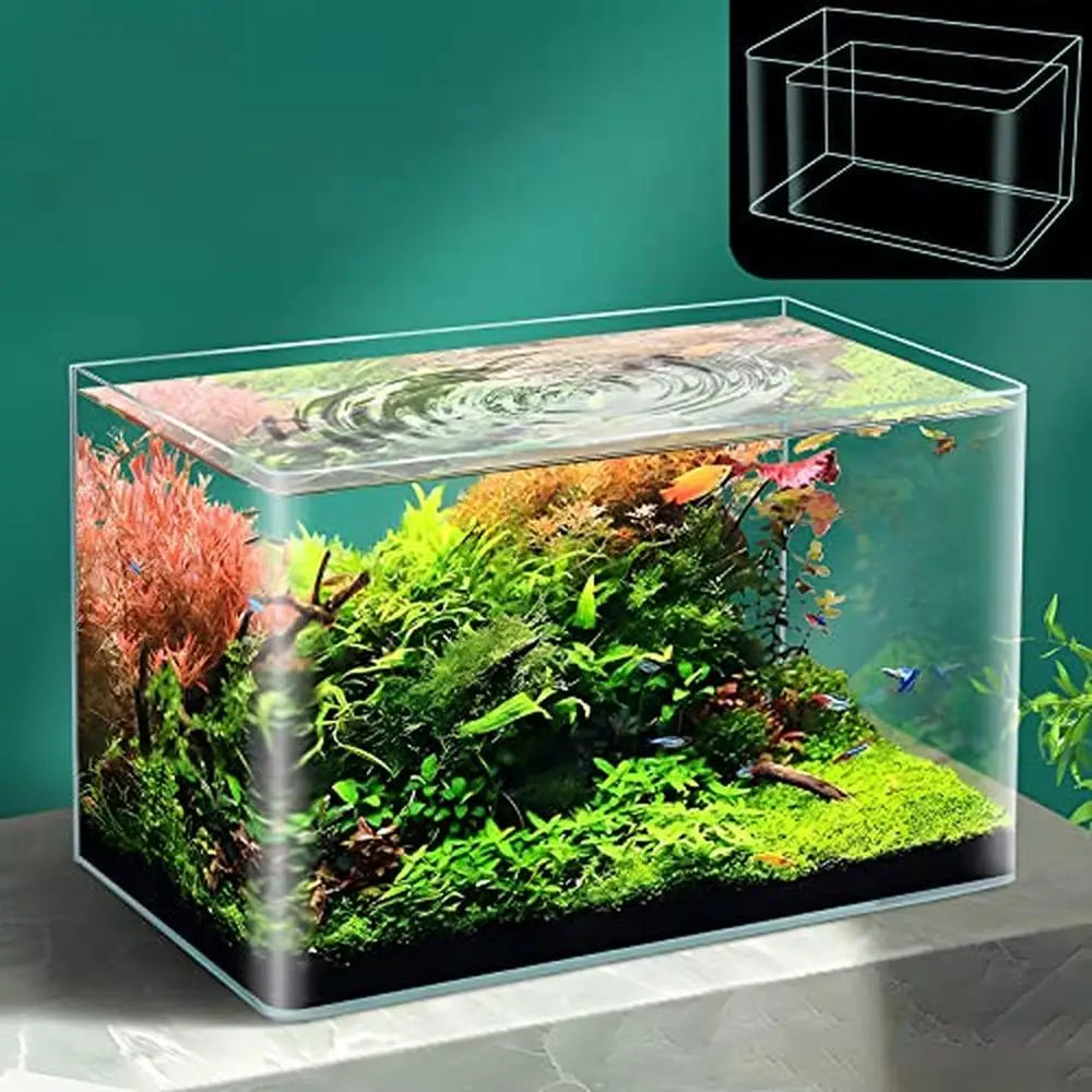 2 Gallon Rimless Glass Cube Fish Tank