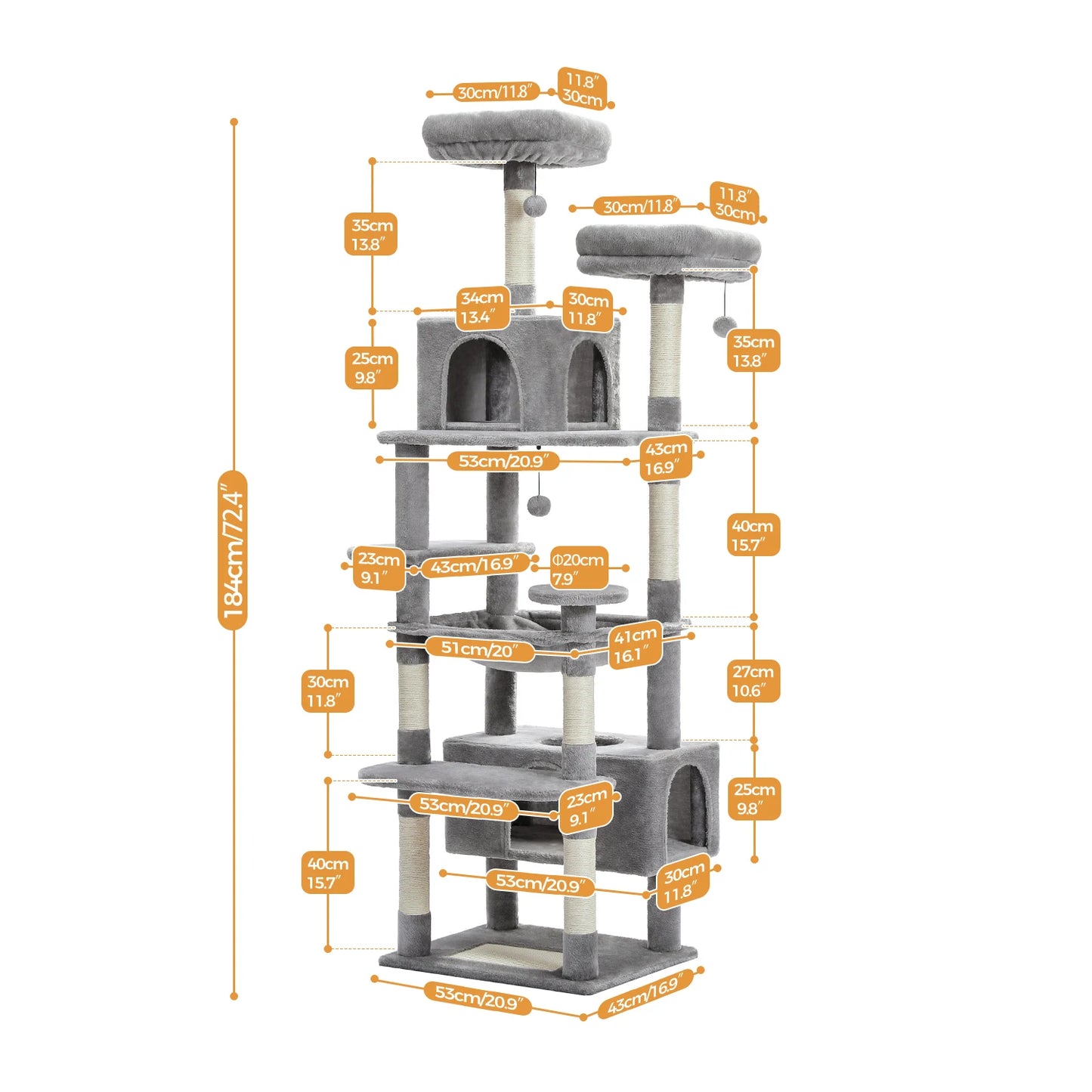 Large Indoor Cat Tree and Scratching post