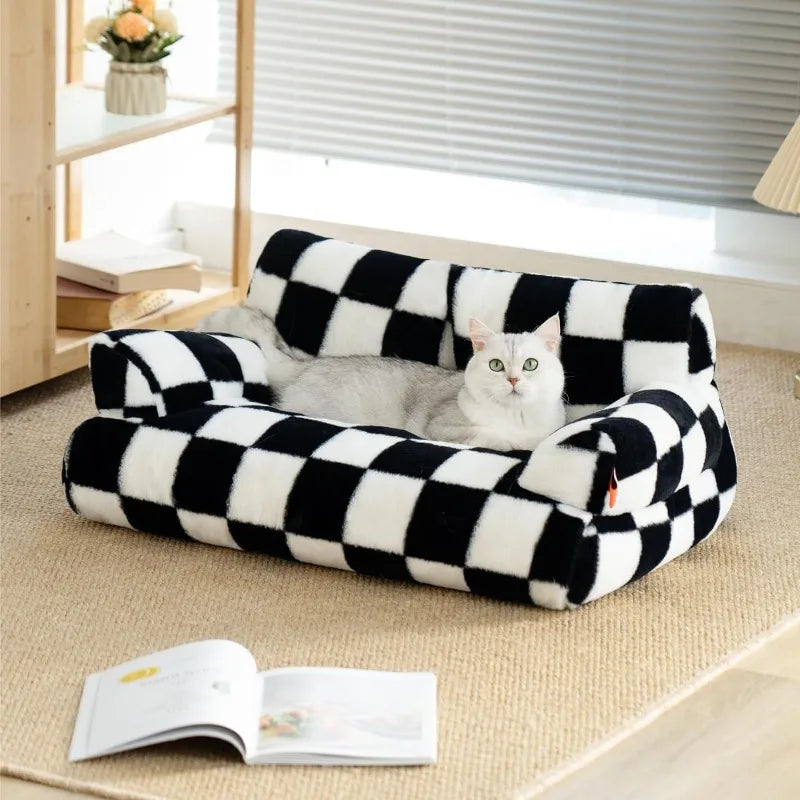 Pet Couch Bed, Washable Cat Beds