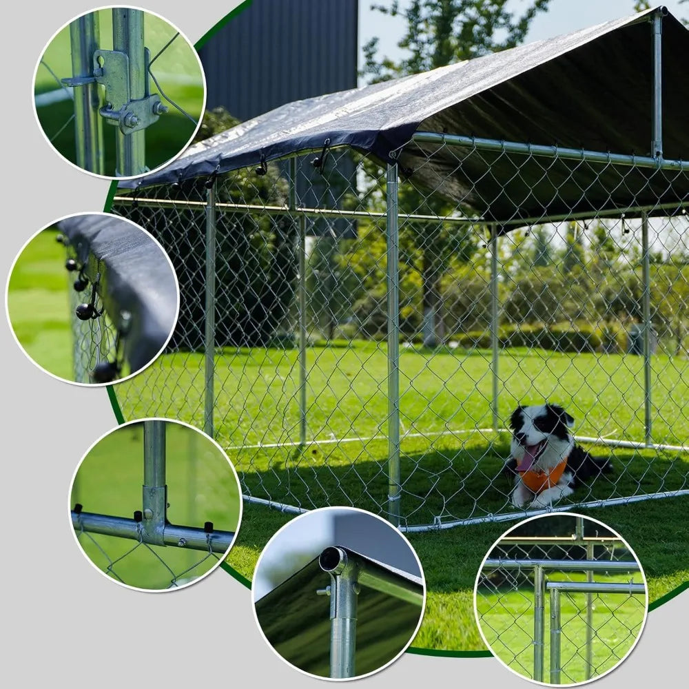 Outdoor Heavy Duty Metal Dog Kennel Enclosure