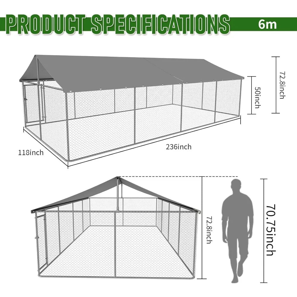 Outdoor Heavy Duty Metal Dog Kennel Enclosure