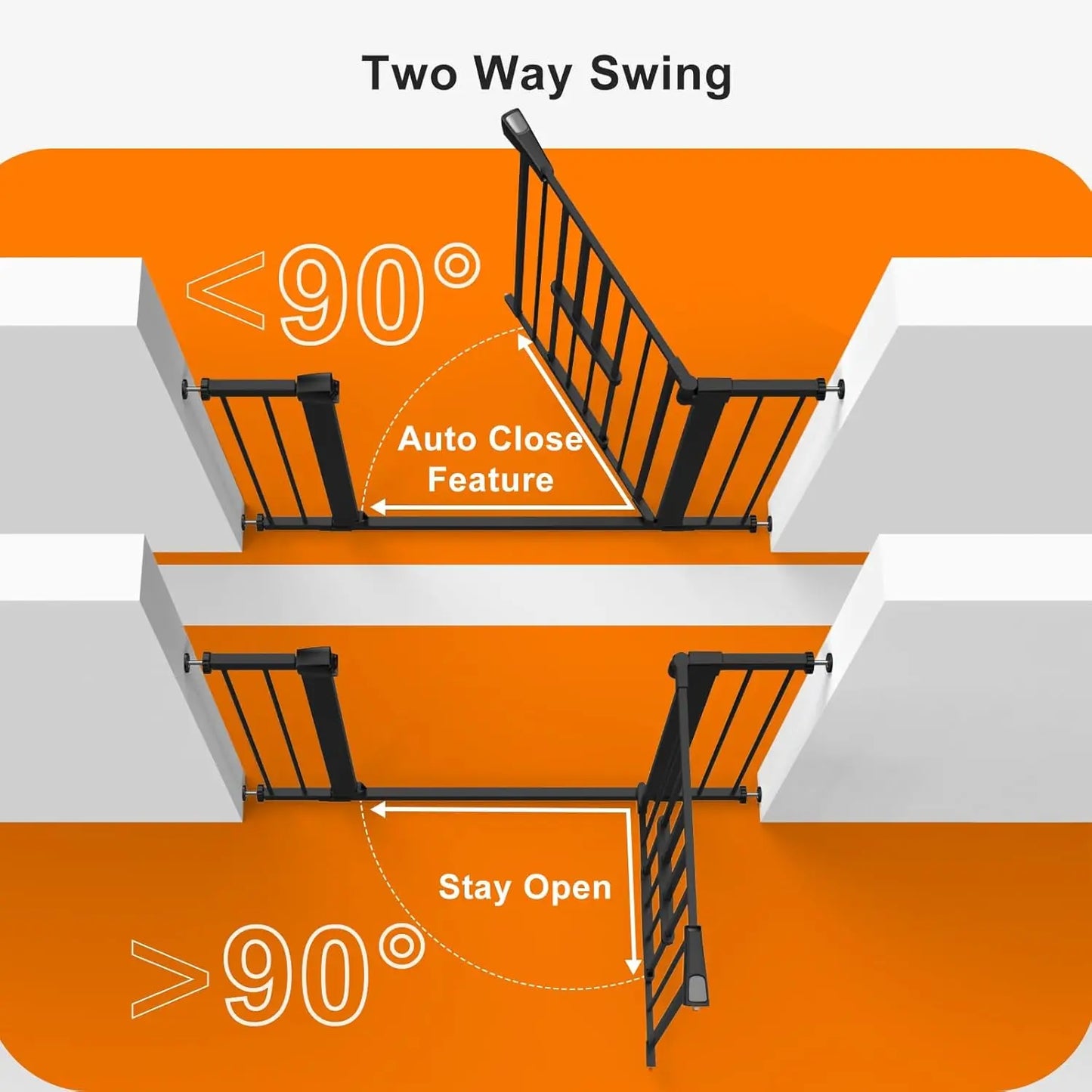 Dog Gate
 Adjustable, 29"-41" For Stairs, Doorways