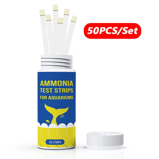 50 PCS Ammonia Test Strips Aquarium Water Testing