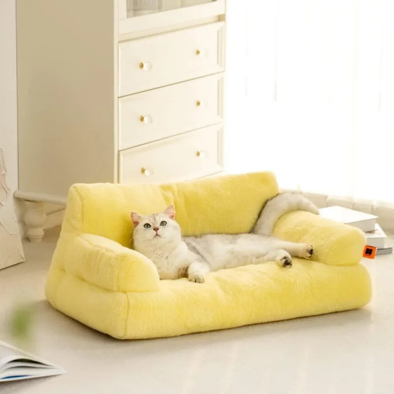 Pet Couch Bed, Washable Cat Beds