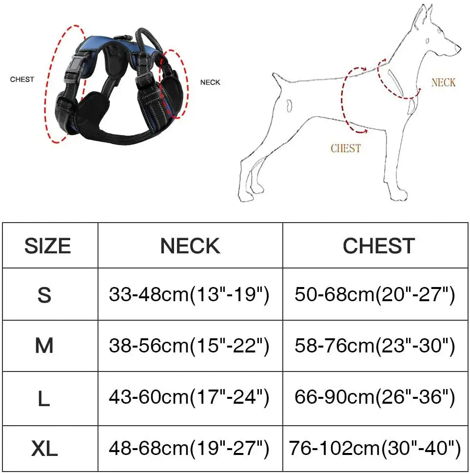 Nylon Adjustable No Pull Dog Harness