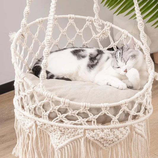 Handwoven Outdoor Pet Cat Hammock Swing Bed