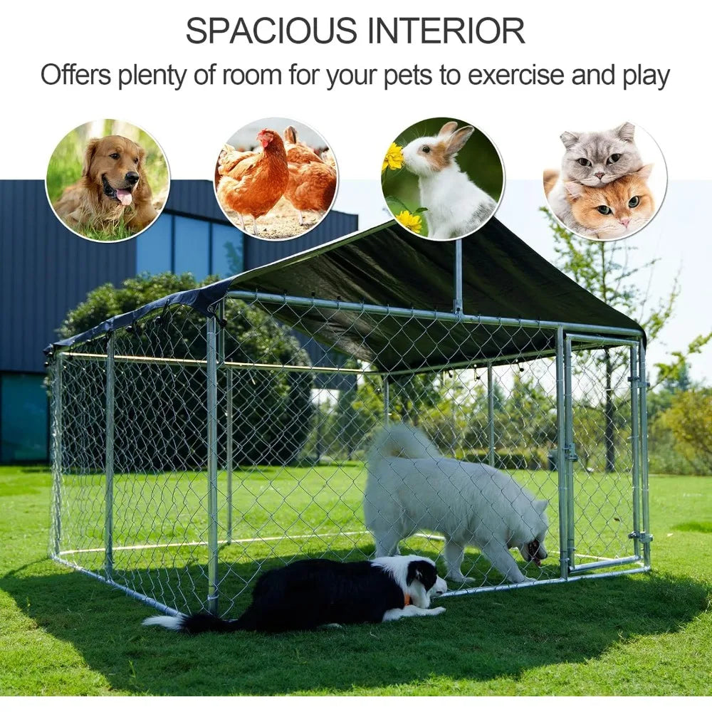 Outdoor Heavy Duty Metal Dog Kennel Enclosure