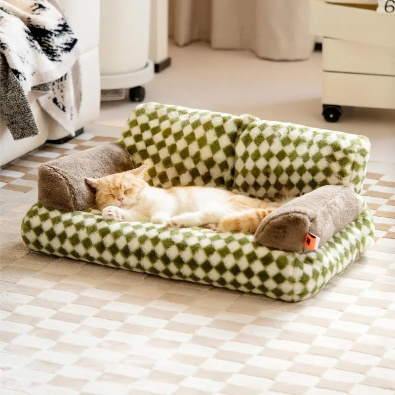 Pet Couch Bed, Washable Cat Beds