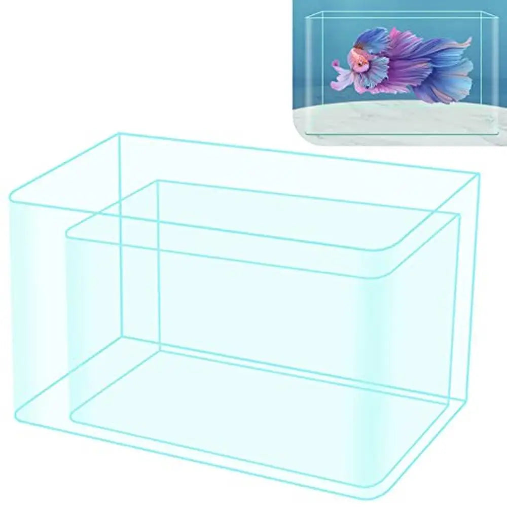 2 Gallon Rimless Glass Cube Fish Tank