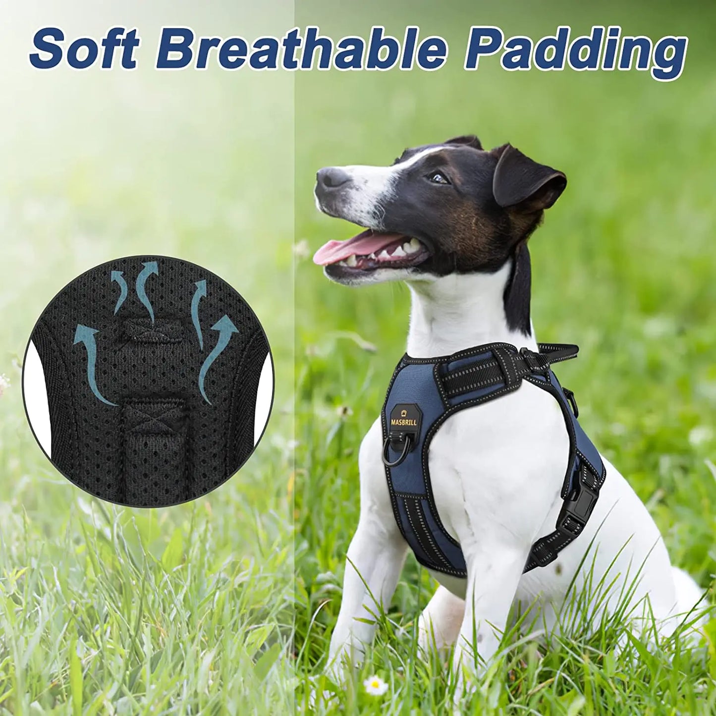 Nylon Adjustable No Pull Dog Harness