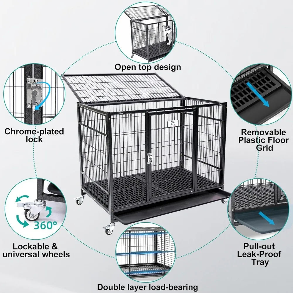 37 inch Stackable Heavy Duty Dog Crate