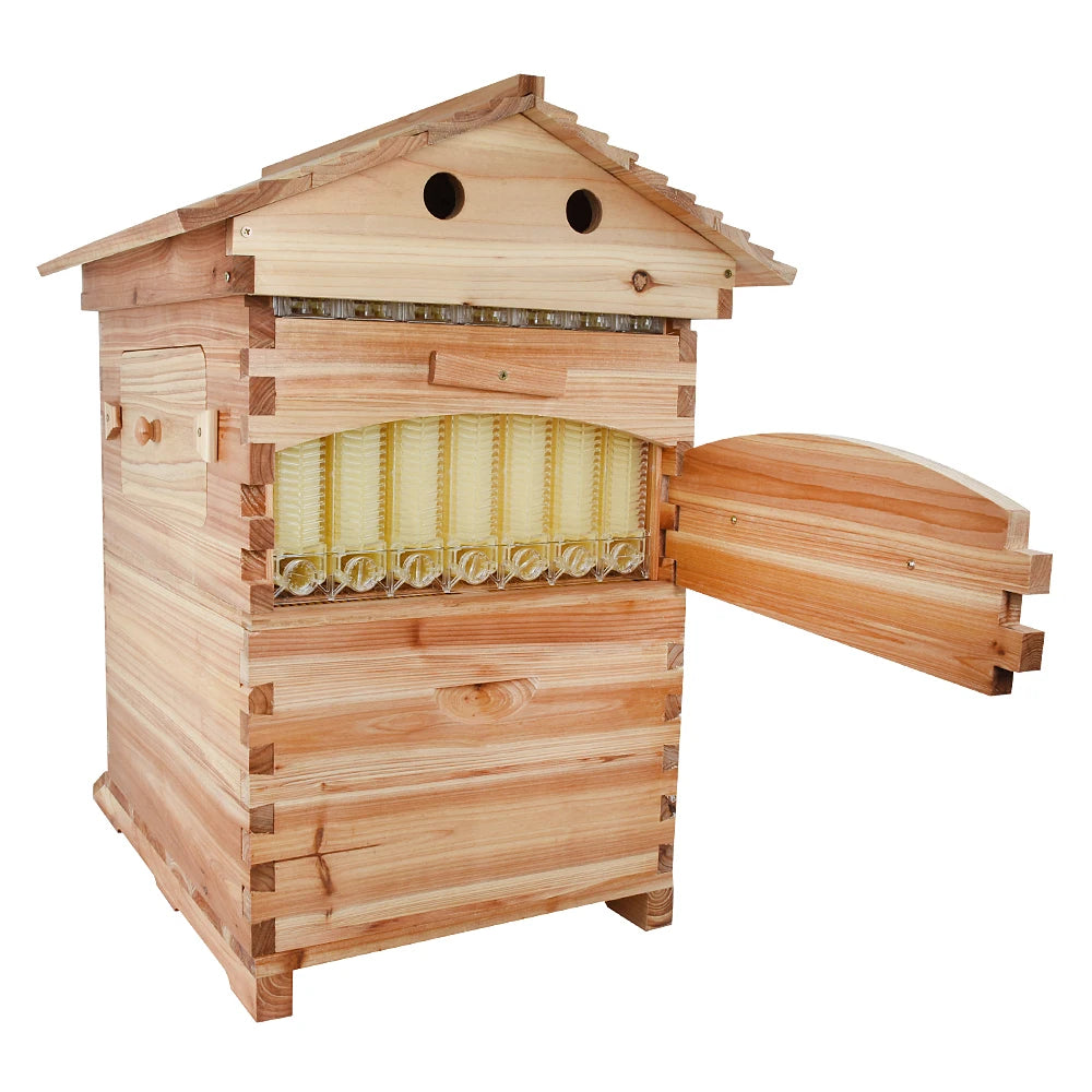 Wooden Bee Hive House Beekeeping Honey Collection