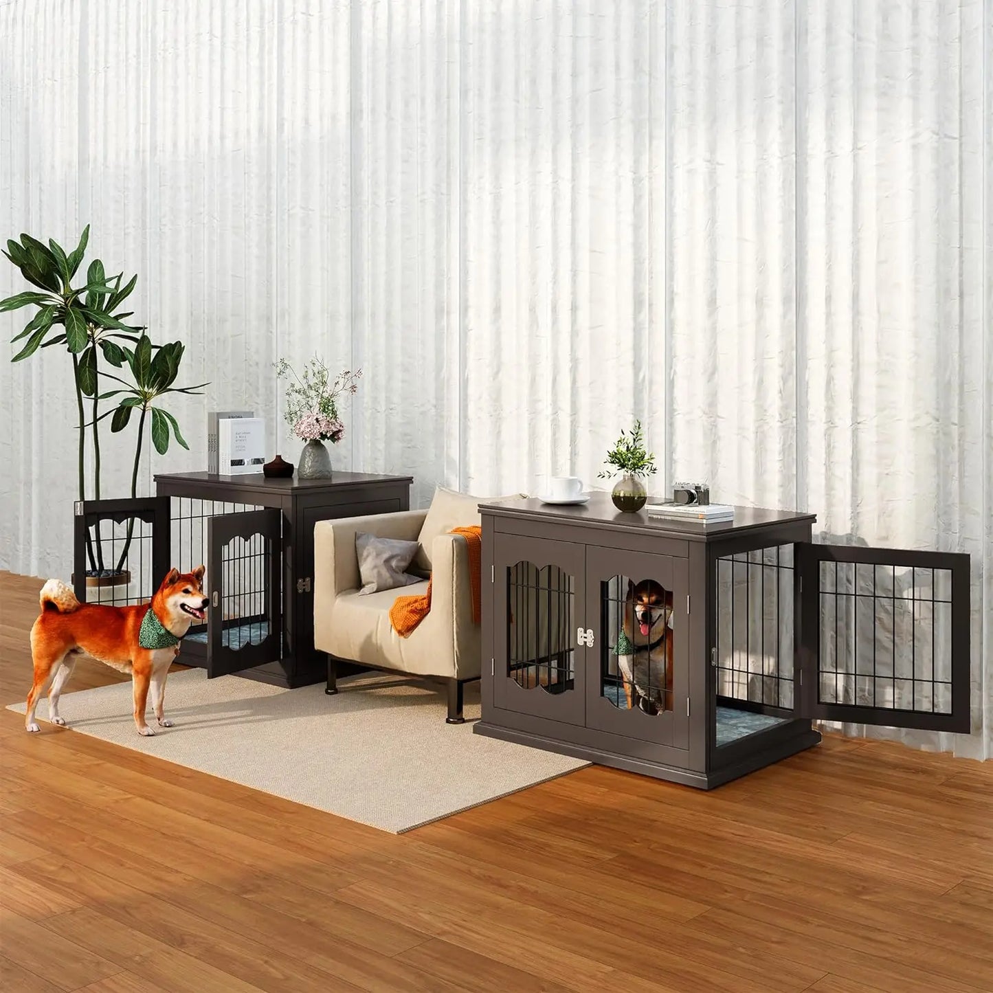 Dog Crate with Cushion Small, Medium Dogs