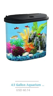 2 Gallon Rimless Glass Cube Fish Tank